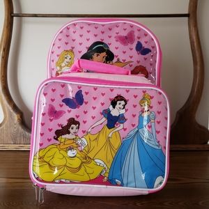 Disney Princess Kids Backpack and Lunchbag
